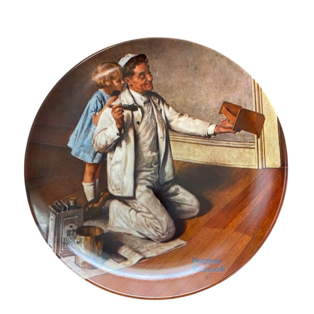 Norman Rockwell "The Painter" Knowles Collectors Plate Limited  Edition 1983